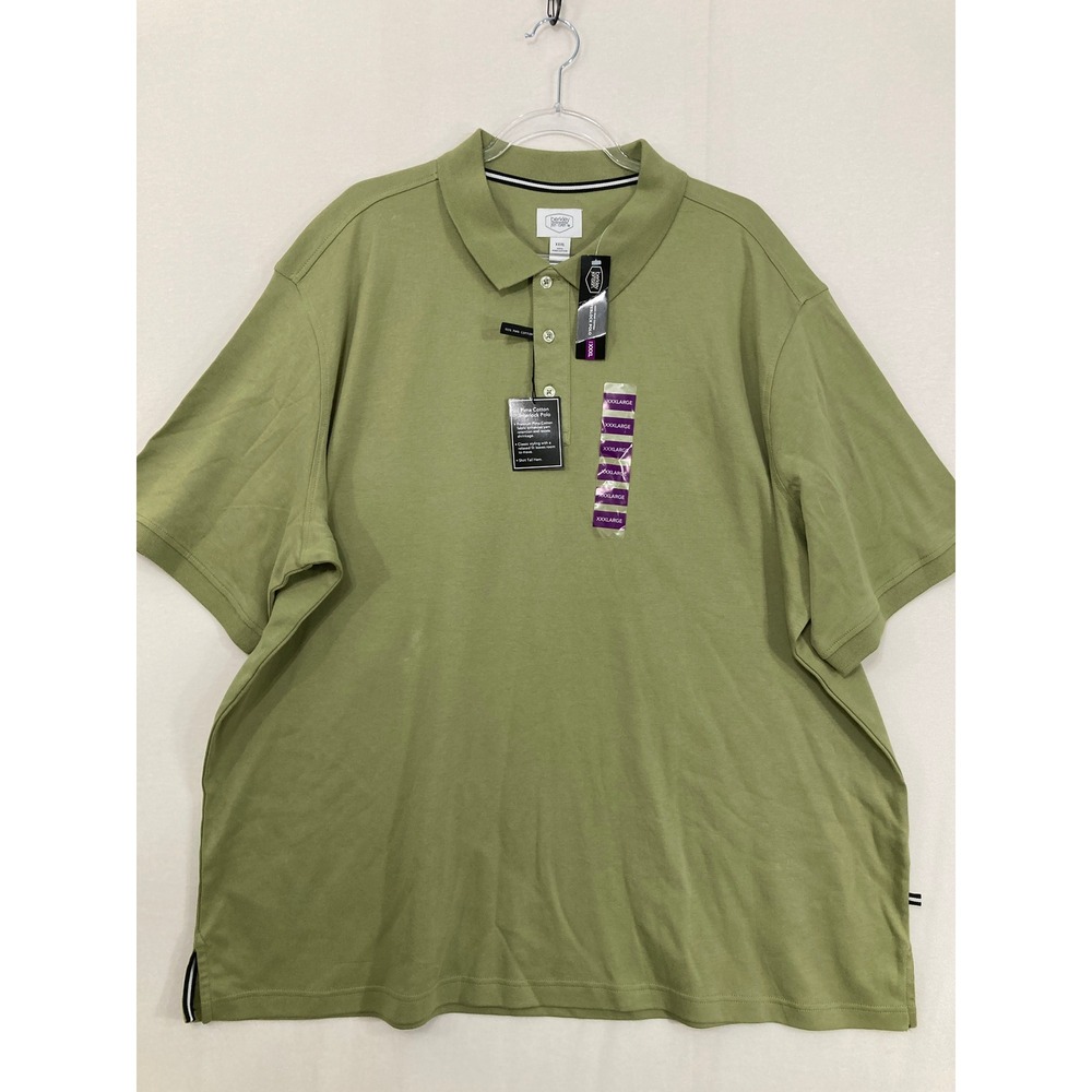 New‎ Berkley Jensen Polo Shirt XXXL Green Pima Cotton Interlock Short Sleeve